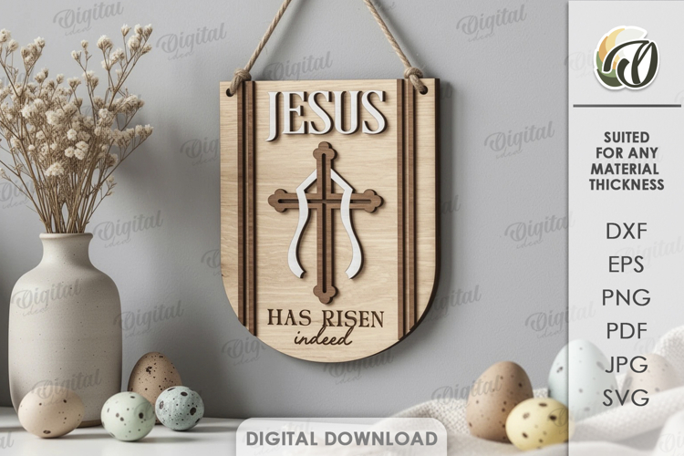 3D Christian Flag Laser Cut. Banner Flag. Wall Hanger SVG