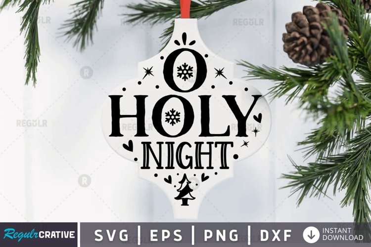 O holy night SVG, Christmas Arebesque SVG Design