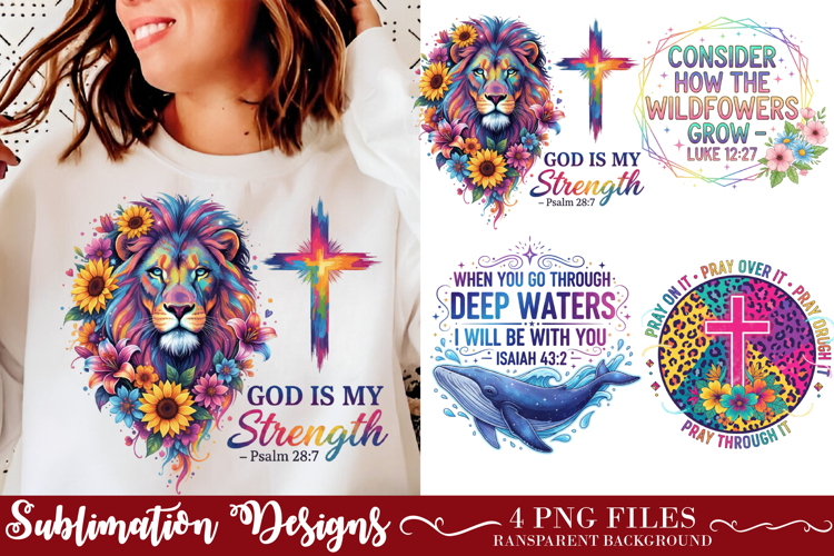 Christian Inspirational 4 PNG Retro PNG Sublimation
