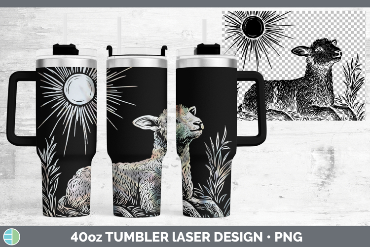 Christian Lamb Laser 40oz Tumbler Sublimation Tumbler Design