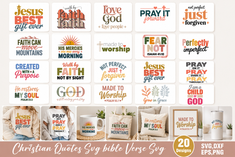 Christian Quotes SVG, Bible Verse Svg Bundle
