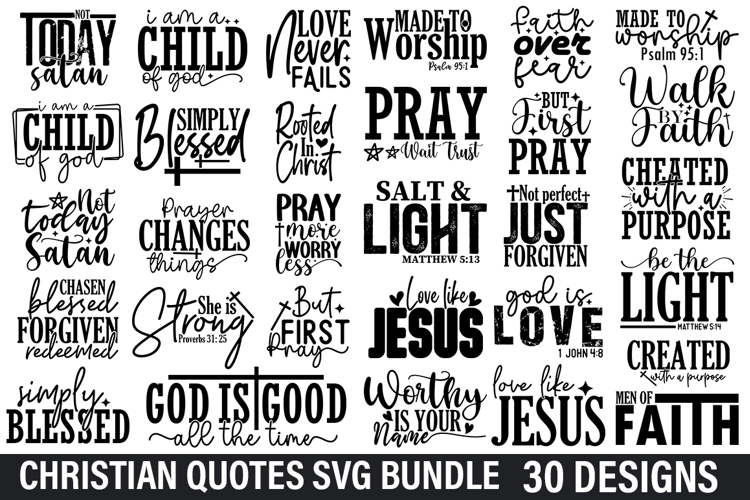 Christian SVG Bundle - Christian Quotes Design ,Christian