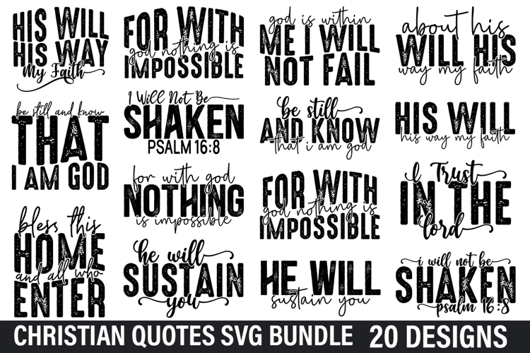 Christian SVG Bundle - Christian Quotes Design ,Christian