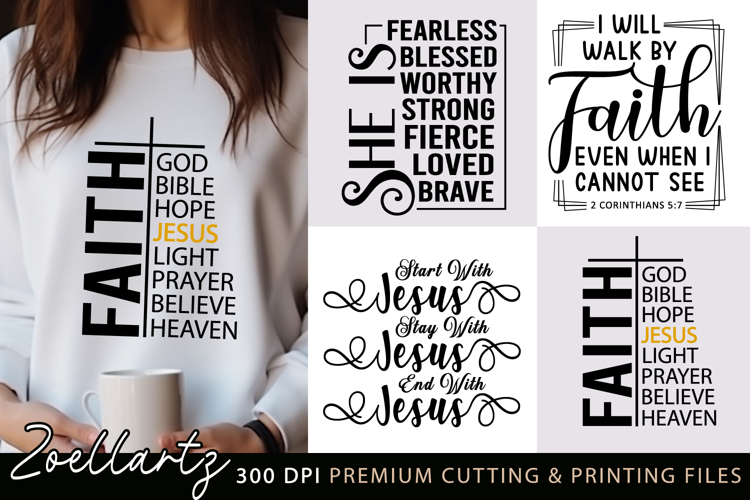 Christian Quote SVG Cut File Faith Jesus SVG Bible Verse SVG