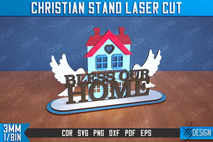 Christian Stand | Christian Design | Tabletop Stand | CNC