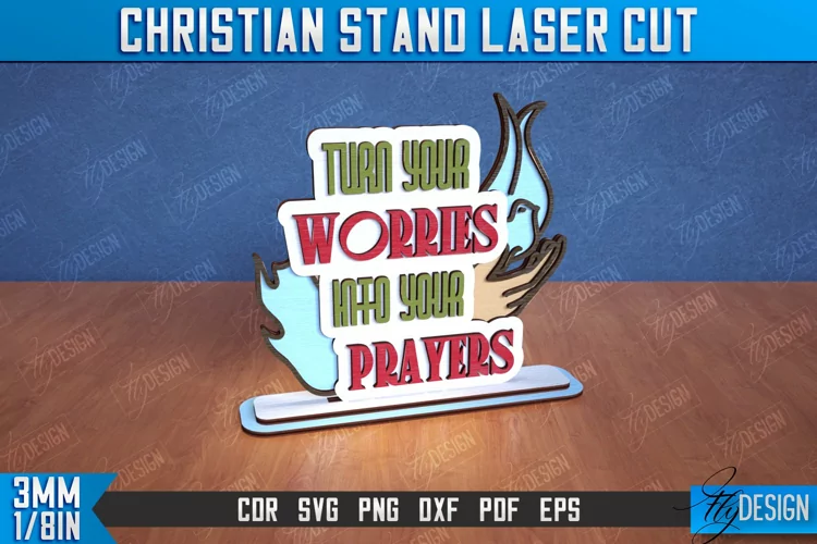 Christian Stand | Christian Design | Tabletop Stand | CNC