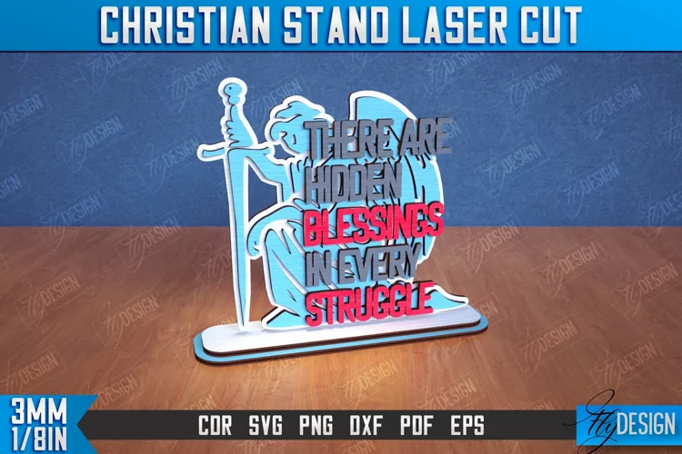 Christian Stand | Christian Design | Tabletop Stand | CNC