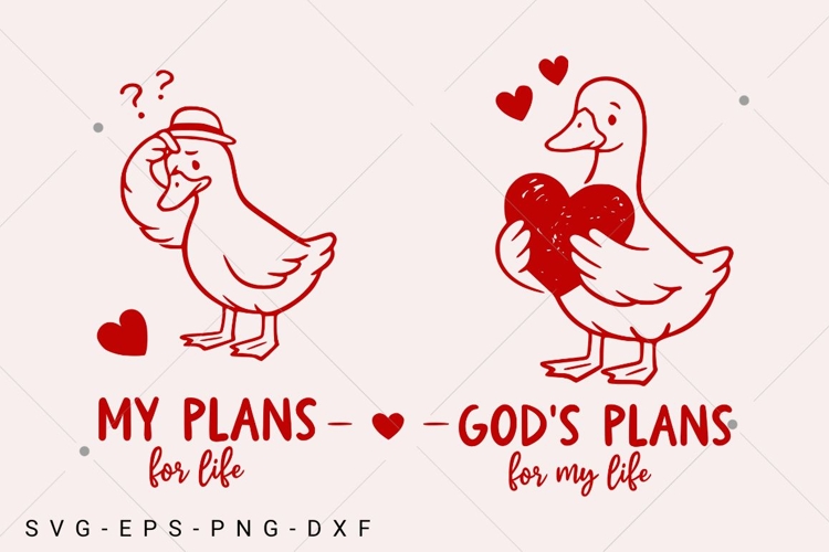 Christian Valentine SVG, Humorous Goose SVG, Christian SVG