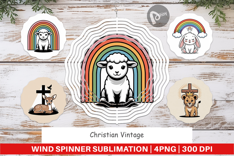 Wind Spinner Christian Vintage