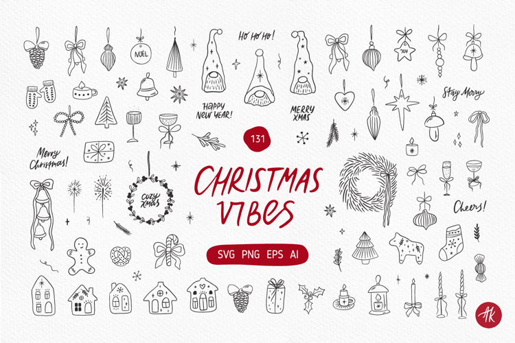Christmas SVG, Merry Christmas Cut Files, Gnome Clipart Png