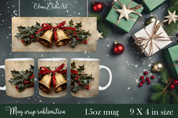 Sublimation Mug with Christmas Design 15oz
