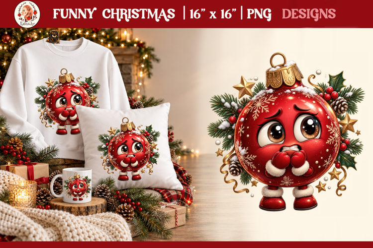 Funny Cute Christmas Animals PNG Clipart