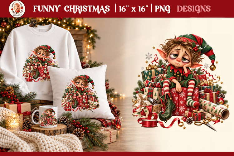 Funny Cute Christmas Animals PNG Clipart