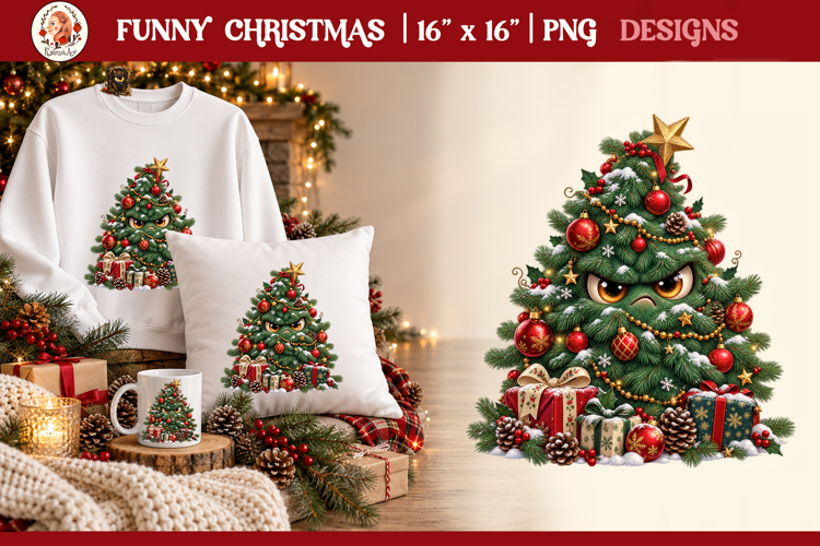 Funny Cute Christmas Animals PNG Clipart