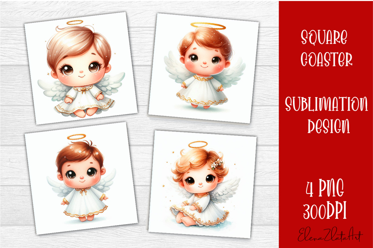 Merry Christmas Sublimation Coaster Design