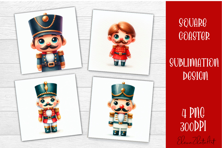 Merry Christmas Sublimation Coaster Design
