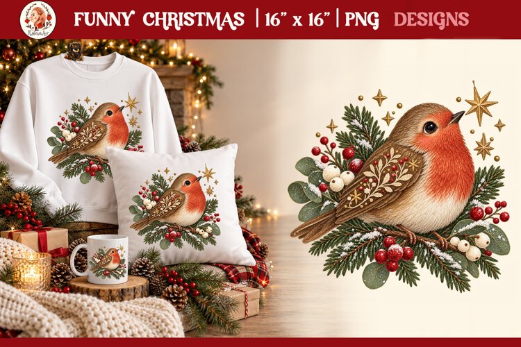 Heritage Whimsical Celestial Christmas Animal example image 1