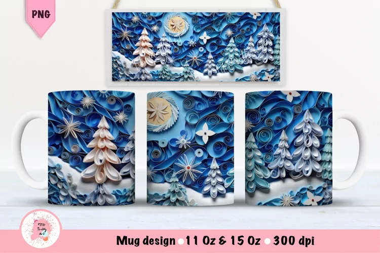 Christmas 3D Mug Wrap For 11 oz and 15 oz