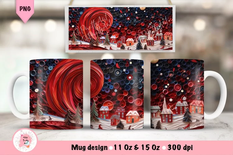 Christmas 3D Mug Wrap For 11 oz and 15 oz