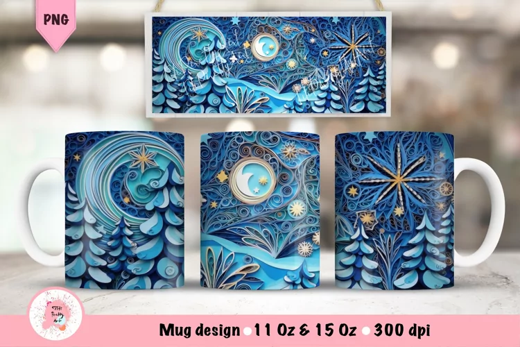 Christmas 3D Mug Wrap For 11 oz and 15 oz