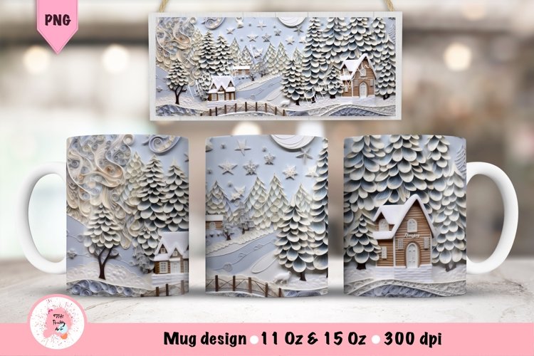 Christmas 3D Mug Wrap For 11 oz and 15 oz