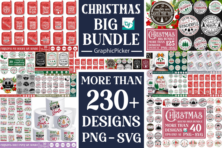 Mega Christmas Farmhouse Bundle | Christmas Big Bundle