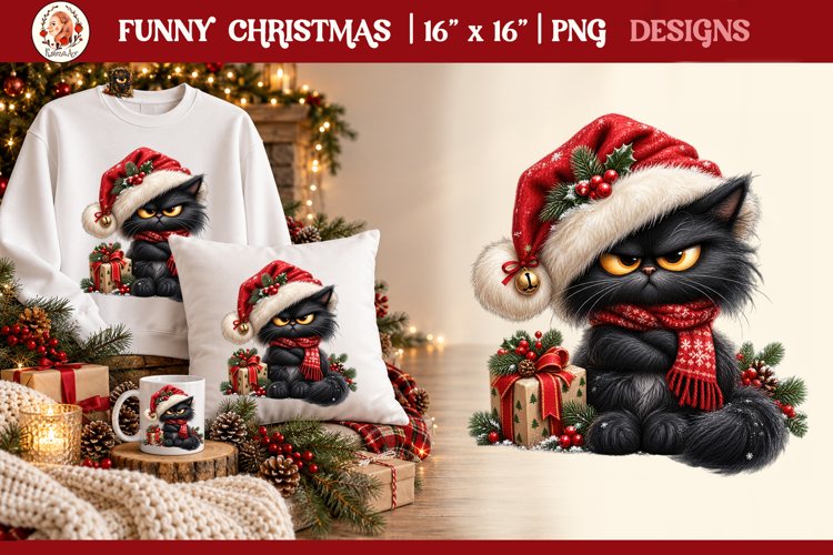 Funny Cute Christmas Animals PNG Clipart