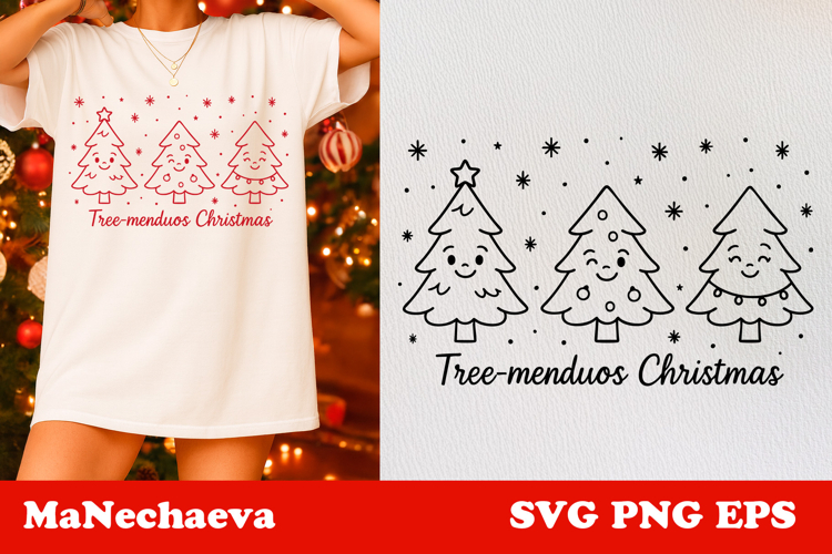 Tree-mendous Christmas SVG | Cute Christmas Tree Holiday
