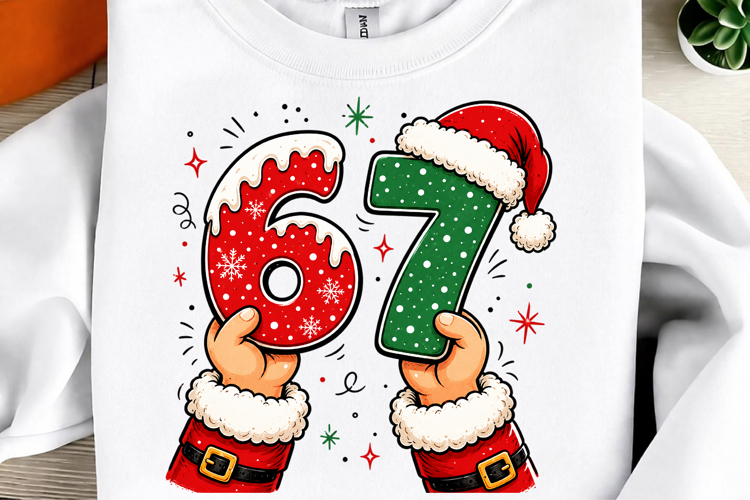 Christmas 6 7 Png, Funny Santa Hands Png