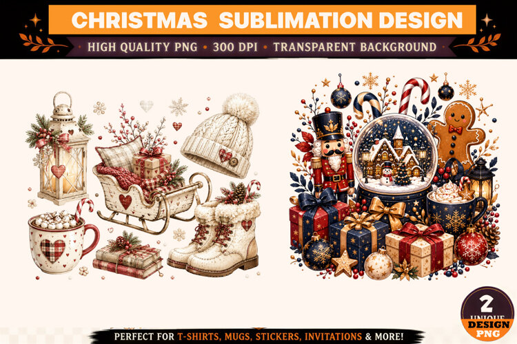 Christmas clipart,Christmas sublimation Design,Christmas png example image 1