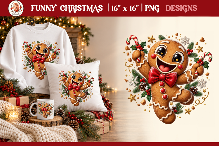 Funny Cute Christmas Animals PNG Clipart