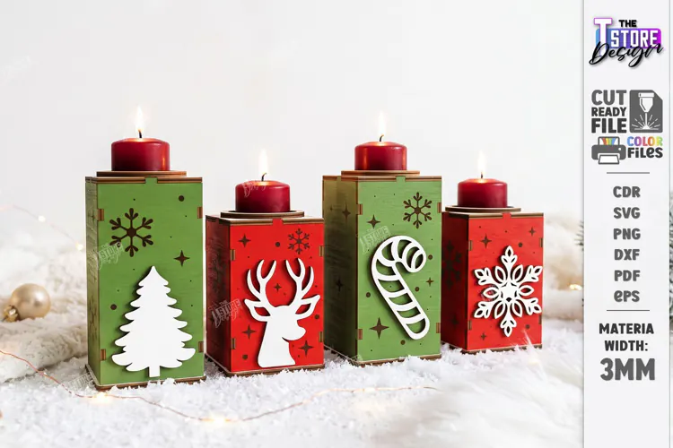 Christmas Advent Candle Holder Laser Cut Kit | Advent Block