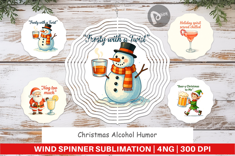 Wind Spinner Christmas Alcohol Humor Quotes