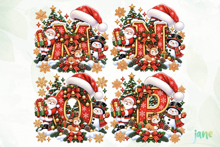 Christmas Alphabet PNG example image 1
