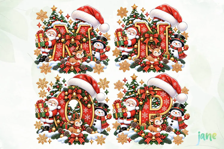Christmas Alphabet PNG