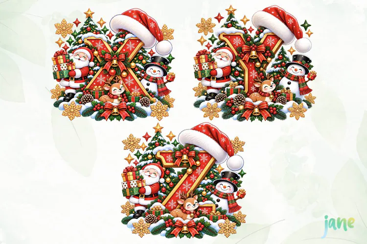 Christmas Alphabet PNG