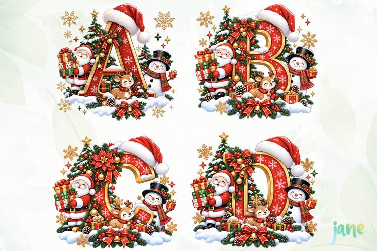 Christmas Alphabet PNG example image 1