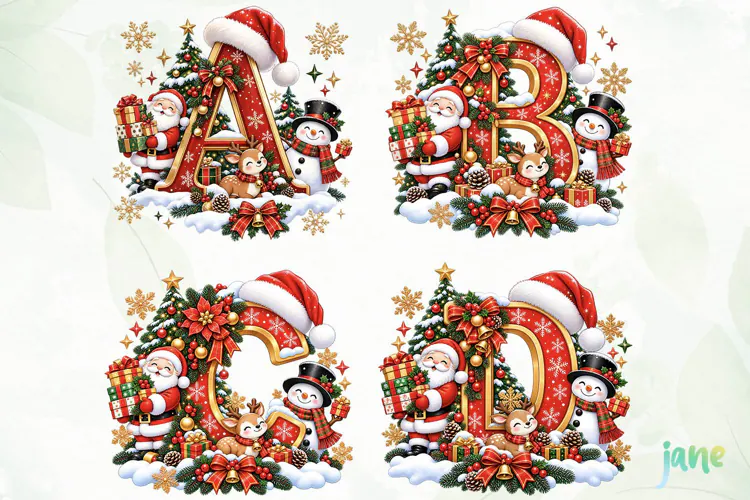 Christmas Alphabet PNG