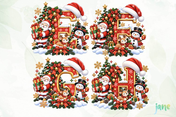 Christmas Alphabet PNG example image 1