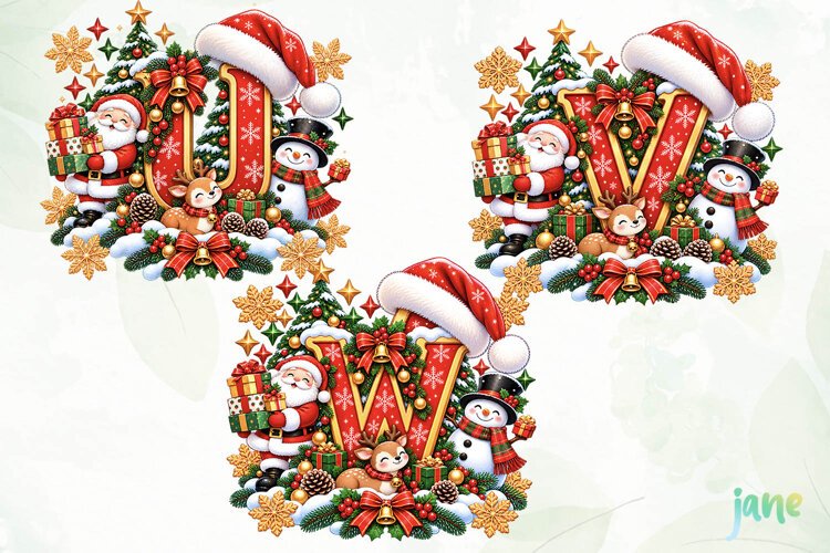 Christmas Alphabet PNG example image 1