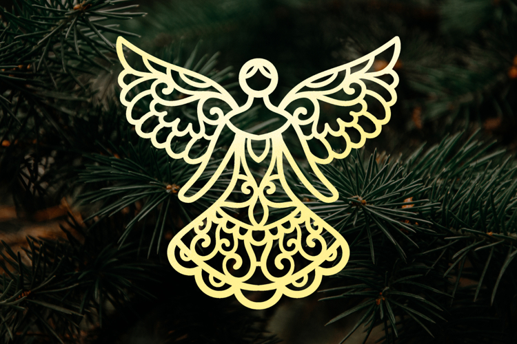 Decorative Angel Laser Cut SVG