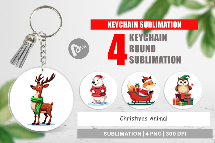 Keychain Christmas Animals