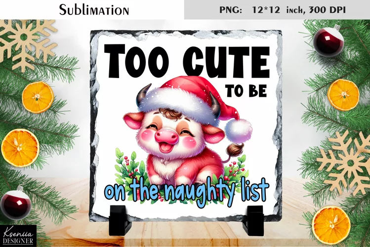 Christmas Watercolor Animal |Funny Quotes Slate Sublimation
