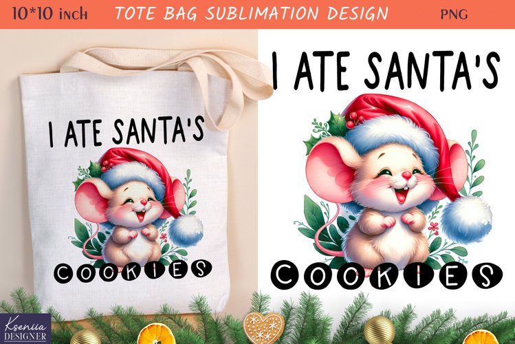 Cute Little Animal| Funny Christmas Quotes Tote Bag Design example image 1