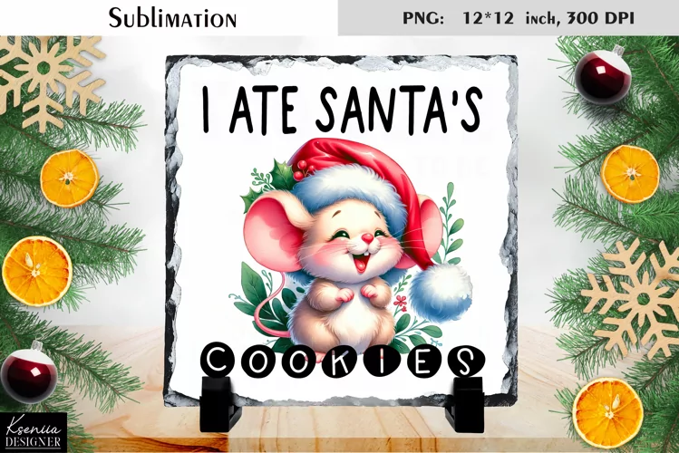 Christmas Watercolor Animal |Funny Quotes Slate Sublimation
