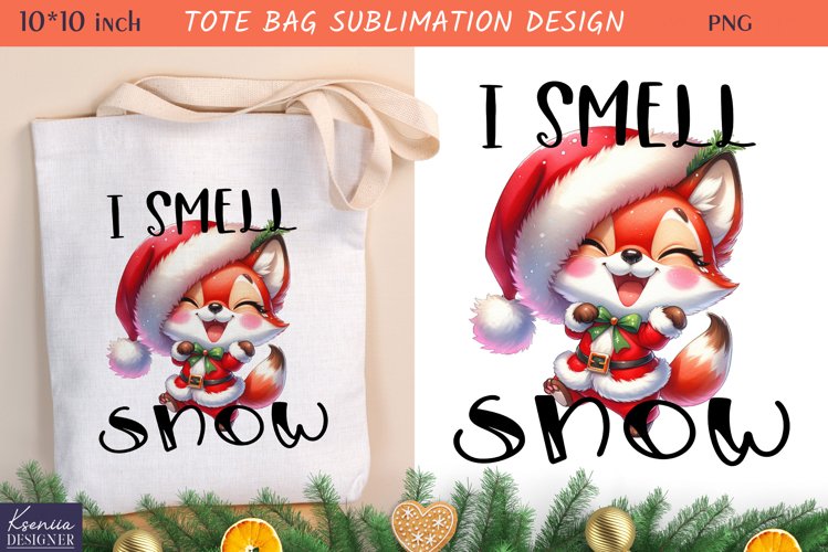 Cute Little Animal| Funny Christmas Quotes Tote Bag Design example image 1