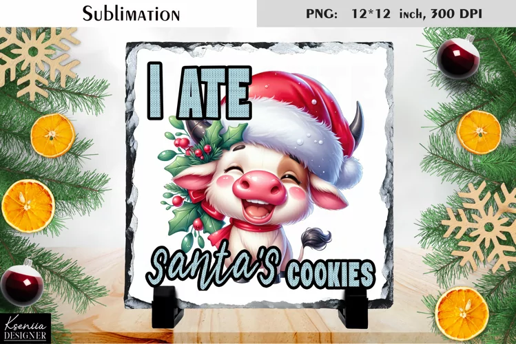 Christmas Watercolor Animal |Funny Quotes Slate Sublimation