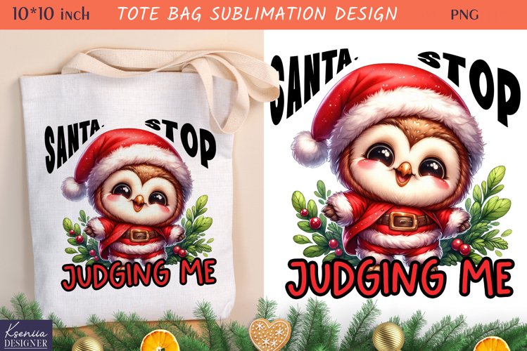 Cute Little Animal| Funny Christmas Quotes Tote Bag Design example image 1
