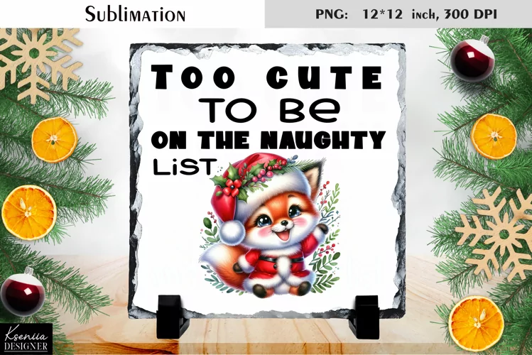Christmas Watercolor Animal |Funny Quotes Slate Sublimation