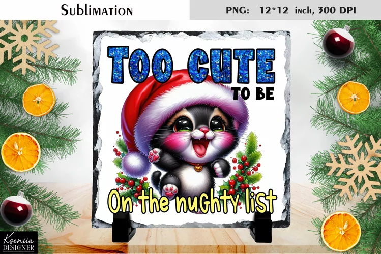 Christmas Watercolor Animal |Funny Quotes Slate Sublimation